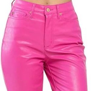 Women’s Faux Leather Pink Pant